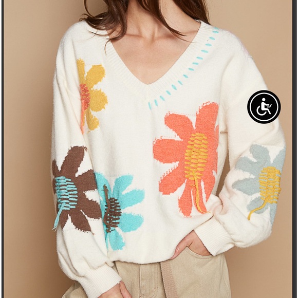 POL Flower Sweater - Picture 3 of 5